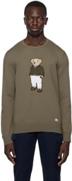 Ralph Lauren Purple Label Khaki Bear Sweater