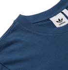 adidas Originals - Logo-Embroidered Cotton-Jersey T-Shirt - Blue