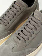 Officine Creative - Kombo Suede-Trimmed Leather Sneakers - Gray