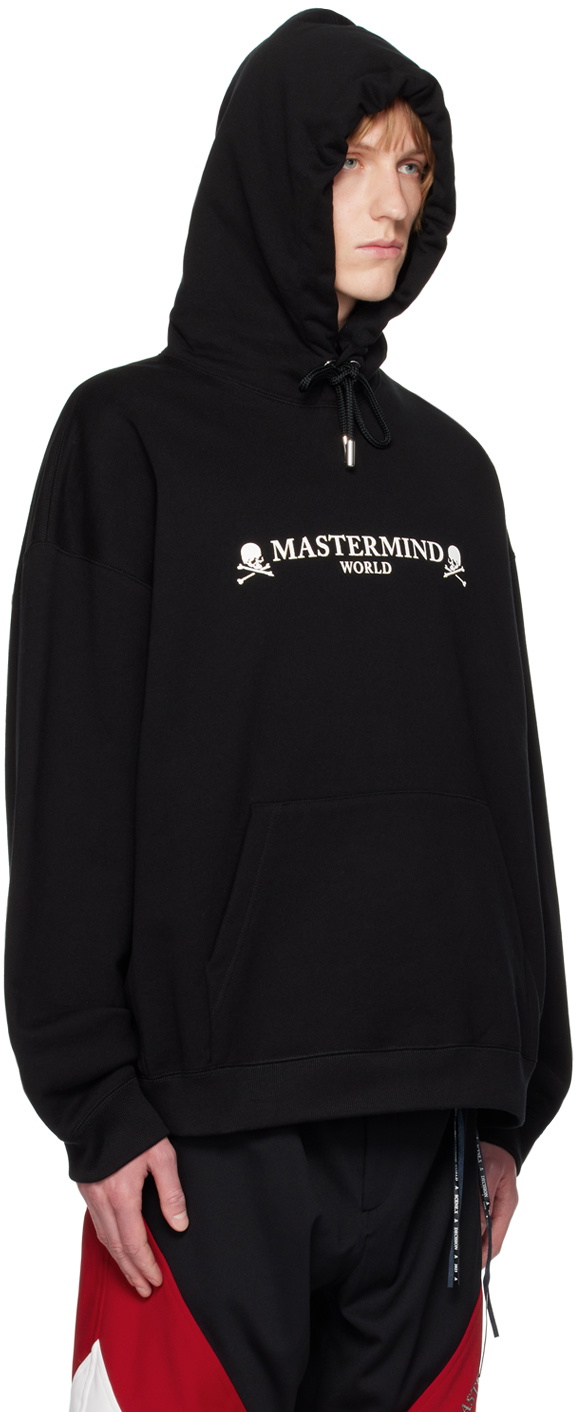 mastermind WORLD Black Printed Hoodie MASTERMIND WORLD