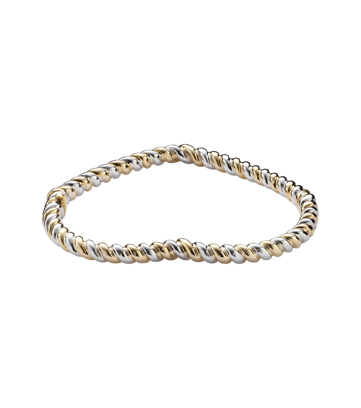 Photo: Yvonne Léon Jonc Cœur 9kt gold and white gold bangle