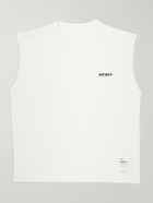 Satisfy - Distressed Logo-Print MothTech™ Organic Cotton-Jersey Tank Top - Neutrals