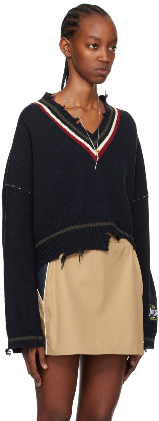 AMBUSH Navy Dangled Sweater
