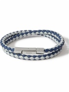 Tod's - MyColors 2 Woven Leather and Silver-Tone Wrap Bracelet