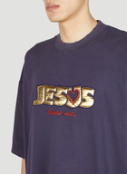 VETEMENTS - Jesus Loves Me T-Shirt in Navy