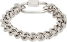 IN GOLD WE TRUST PARIS Silver Curb Chain Bracelet