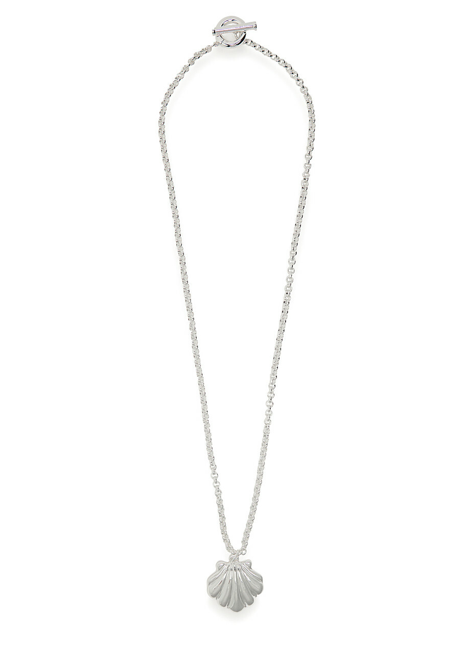 Timeless Pearly Shell Sterling Silver Necklace - One Size
