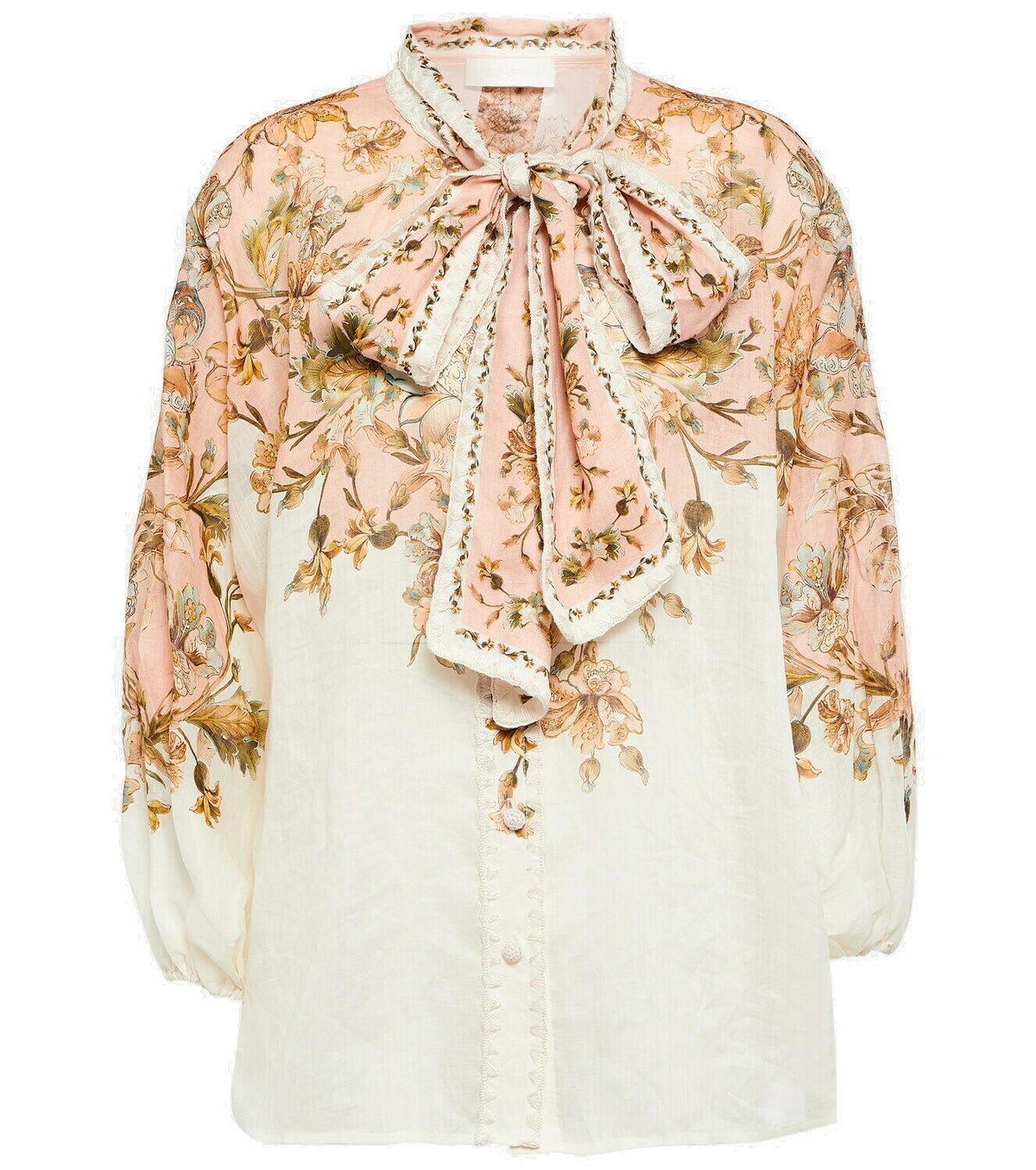 Zimmermann Chintz floral embroidered ramie blouse Zimmermann