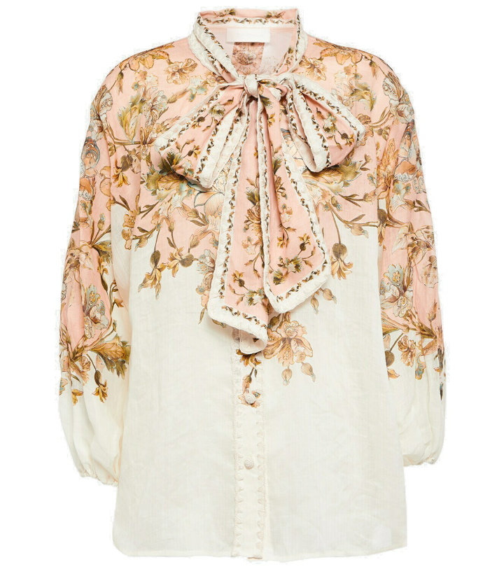 Photo: Zimmermann Chintz floral embroidered ramie blouse