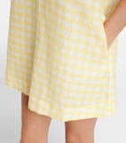 Asceno Gingham linen and cotton minidress