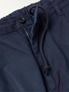 Blue Blue Japan - Tapered Pleated Indigo-Dyed Cotton-Gabardine Trousers - Blue