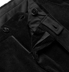 Ermenegildo Zegna - Slim-Fit Stretch Cotton and Cashmere-Blend Corduroy Trousers - Black