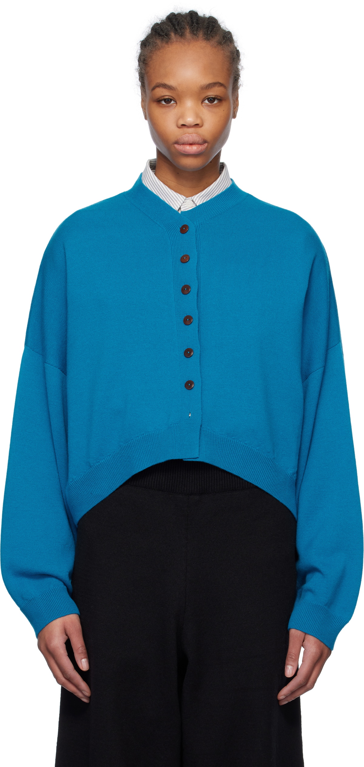 Cordera Blue Merino Wool Cardigan CORDERA