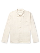 OUR LEGACY - Striped Textured Cotton-Blend Shirt - Neutrals