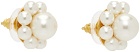 Simone Rocha White Daisy Stud Earrings