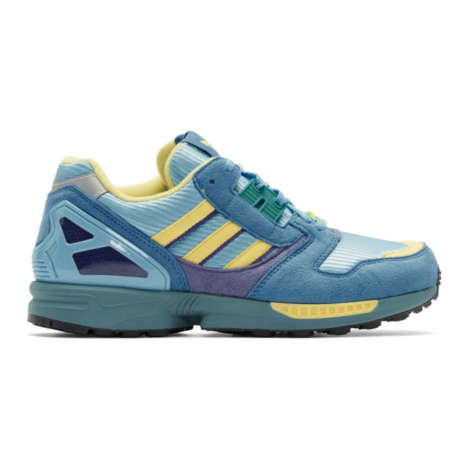 Photo: adidas Originals Blue ZX 8000 Sneakers