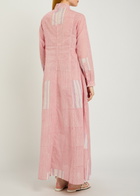 Thierry Colson Parvati Striped Cotton Maxi Dress Red