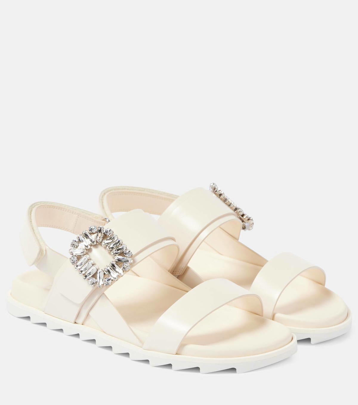 Roger Vivier Slidy Viv' embellished leather sandals Roger Vivier