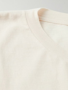 Auralee - Cotton and Cashmere-Blend Jersey T-Shirt - Neutrals