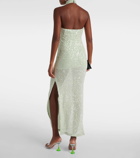 Rotate Sequined halterneck gown