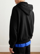 Off-White - Logo-Print Cotton-Jersey Hoodie - Black