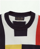 Brooks Brothers Men's Supima Cotton Nautical Flag Crewneck Sweater | Navy