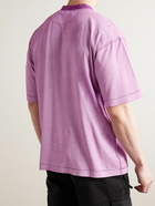 Stone Island - Marina Garment-Dyed Logo-Print Cotton-Jersey T-Shirt - Purple