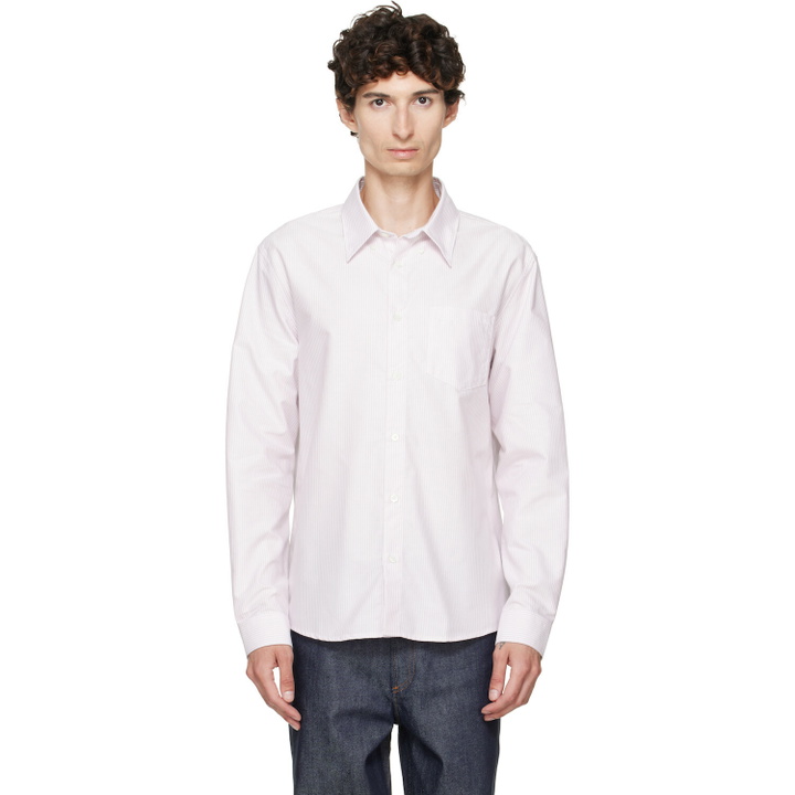 Photo: A.P.C. Pink & White New Greg Shirt