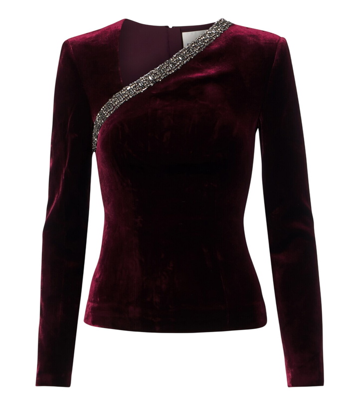 Photo: Roland Mouret Embellished velvet top
