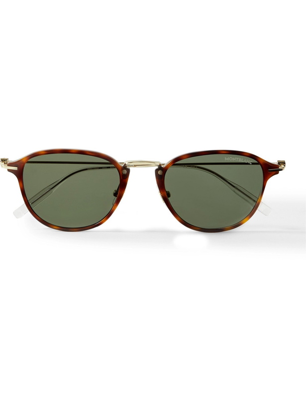 Photo: MONTBLANC - Round-Frame Tortoiseshell Acetate and Gold-Tone Sunglasses - Tortoiseshell