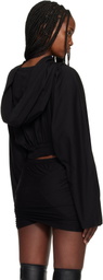 Rick Owens DRKSHDW Black Temple Cropped Hoodie