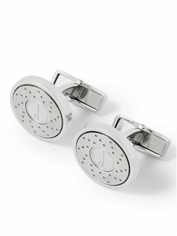 Photo: Dunhill - D Series Disc Platinum-Plated and Enamel Cufflinks