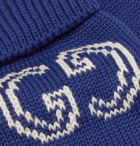 Gucci - Logo-Intarsia Cotton Socks - Blue