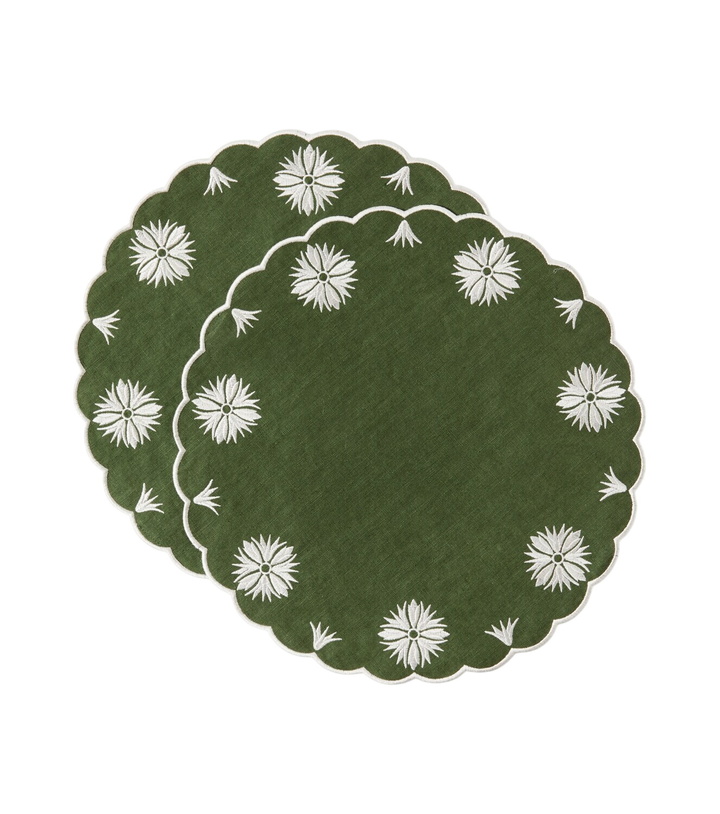 Photo: Cabana Olive set of 2 linen and cotton placemats