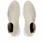 Balenciaga Men's Speed 2.0 LT Sneakers in Light Beige/White