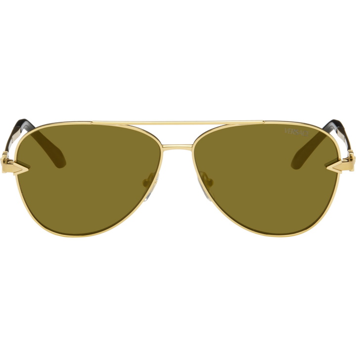 Photo: Versace Gold Avanti Pilot Sunglasses
