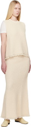 Studio Nicholson Off-White Rye Midi Skirt