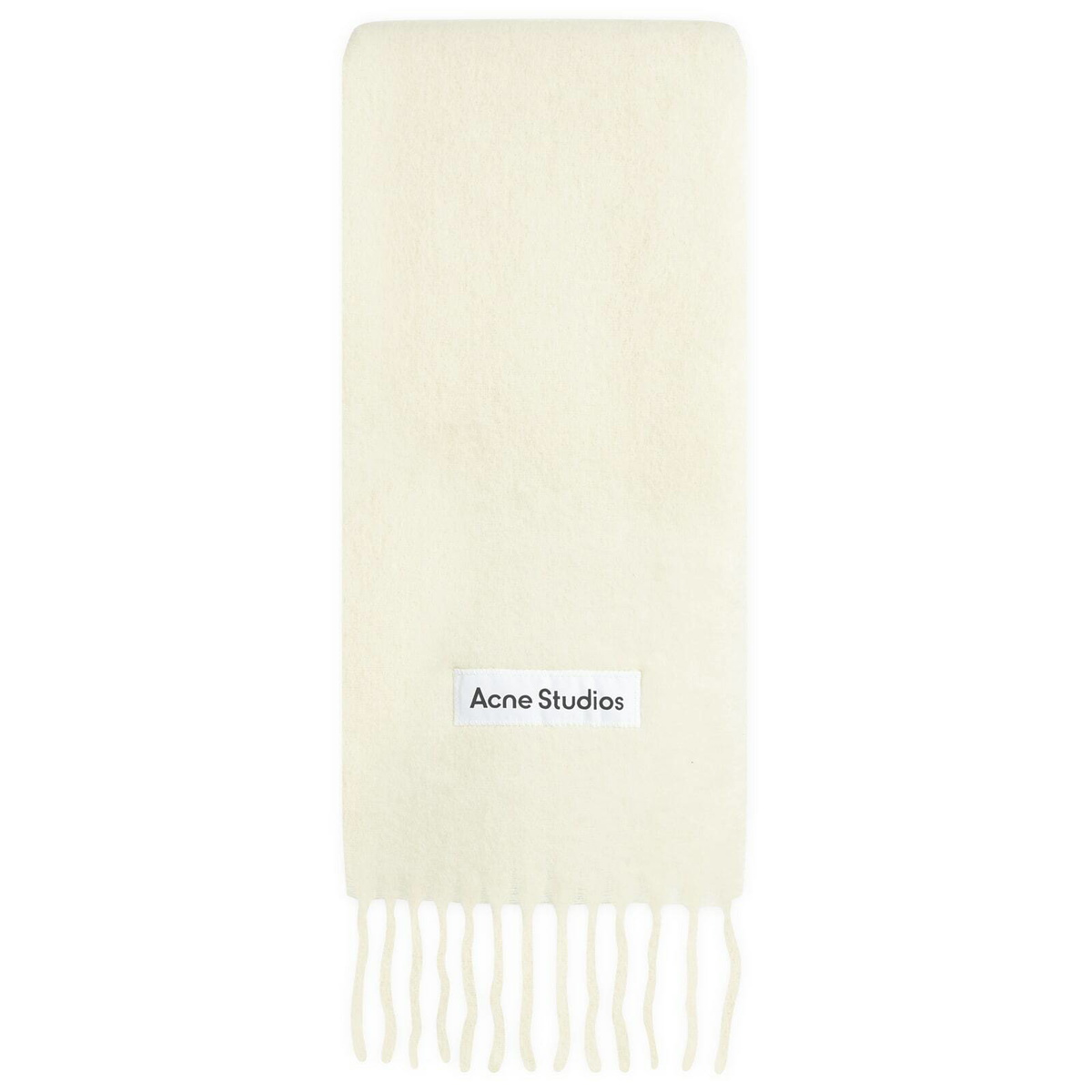 Acne Studios Vally Embroidered Scarf in White 