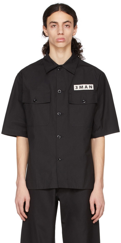 Photo: 3MAN Black Cotton Shirt