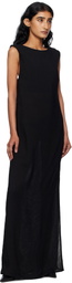 Matteau Black Cowl Back Maxi Dress
