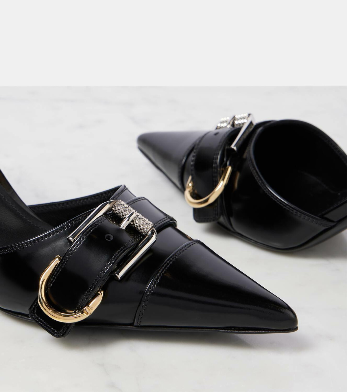 Givenchy Voyou brushed leather slingback pumps Givenchy
