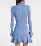 Self-Portrait Beaded ribbed-knit cardigan