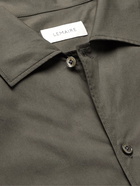 Lemaire - Convertible-Collar Cotton-Poplin Shirt - Brown