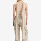 ST. Agni Women's Knit Scarf Top in Creme