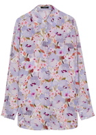 Balmain Floral-print Silk Shirt White