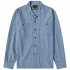 Beams Plus Men's Long Sleeve Vacation Shirt in Blue