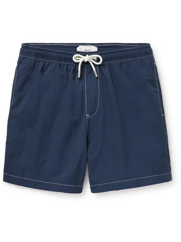 Photo: MR P. - Mid-Length Swim Shorts - Blue