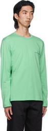 Comme des Garçons Shirt Green Logo Long Sleeve T-Shirt