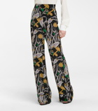 Diane von Furstenberg - Federica high-rise silk wide-leg pants