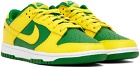 Nike Green & Yellow Dunk Low Retro Sneakers
